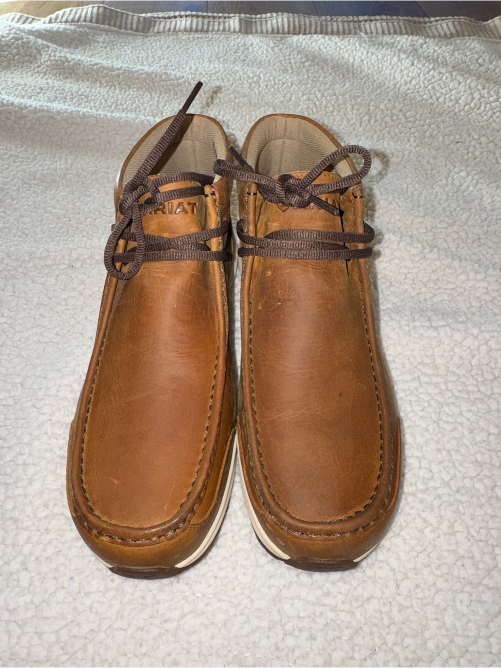 Ariat Men's Spitfire Leather Moc Toe Shoes - Size 10 D NEW SAMPLE